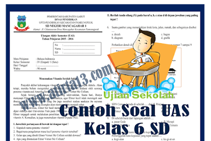 Contoh Soal Uas Kelas 6 Sd Format Words