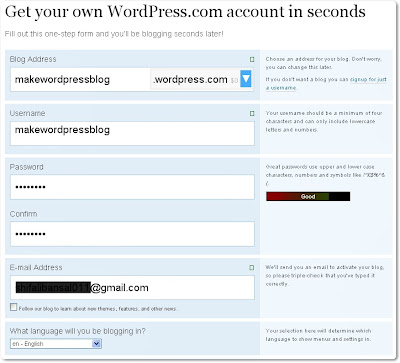 Get your own WordPress.com account in seconds