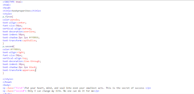 Urgetocode Text Properties In Css