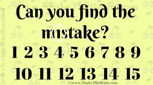 Answer of Find the mistake picture puzzle