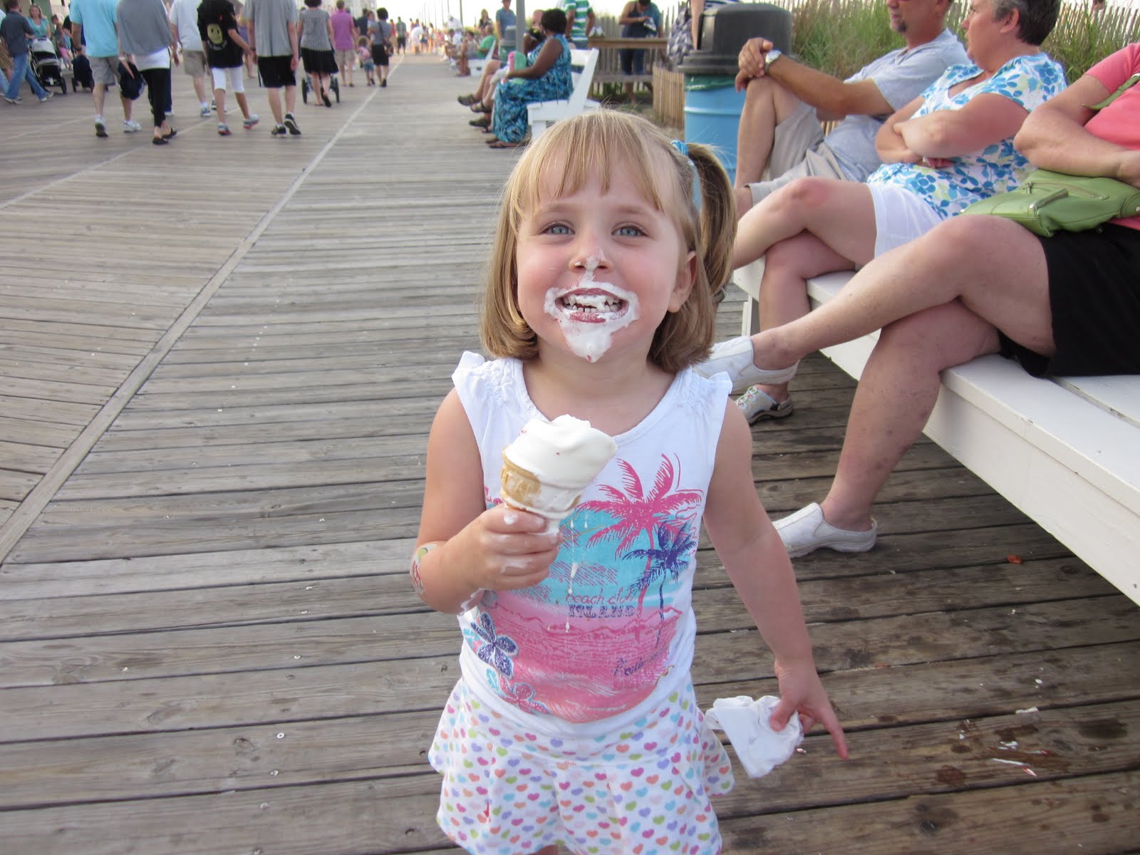 9. Little boy with blonde hair and messy face from eating ice cream - wide 2