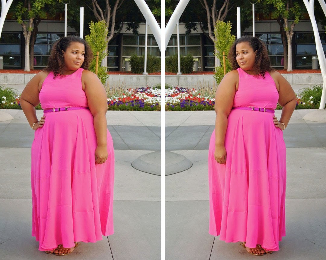 Plus Size Pink Maxi Dress, Blogher, Khloe Kardashian