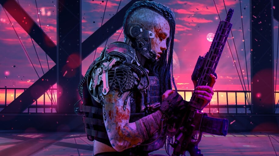 Sci-Fi, Girl, Soldier, Guns, 4K, #4.606