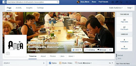Facebook header for the Australian Miniature Enthusiasts Association page.