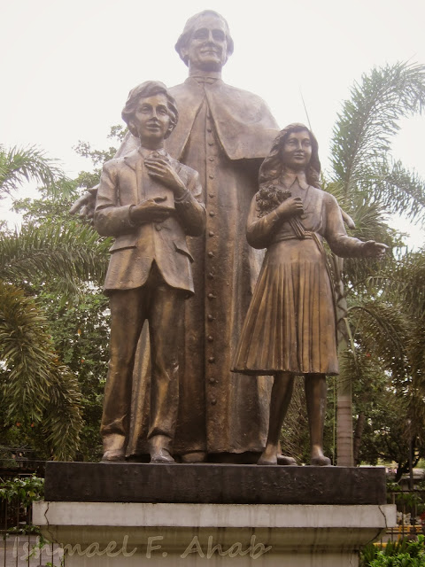 Statues of Don Bosco, Dominic Savio and Laura Vicuña at Don Bosco Church