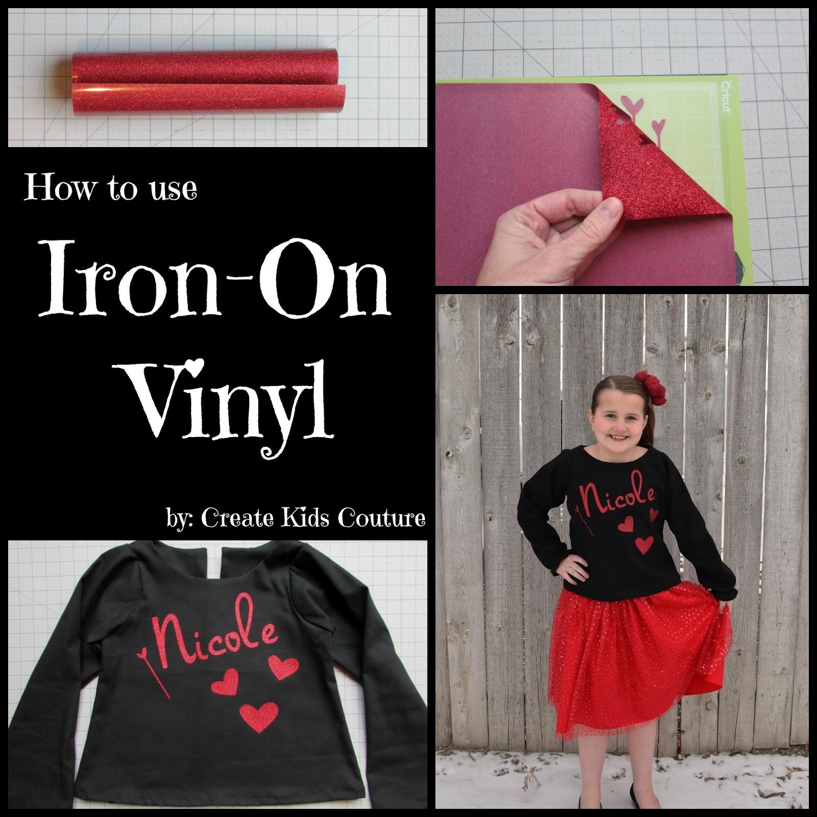 Create Kids Couture: How to Iron Vinyl on Fabric