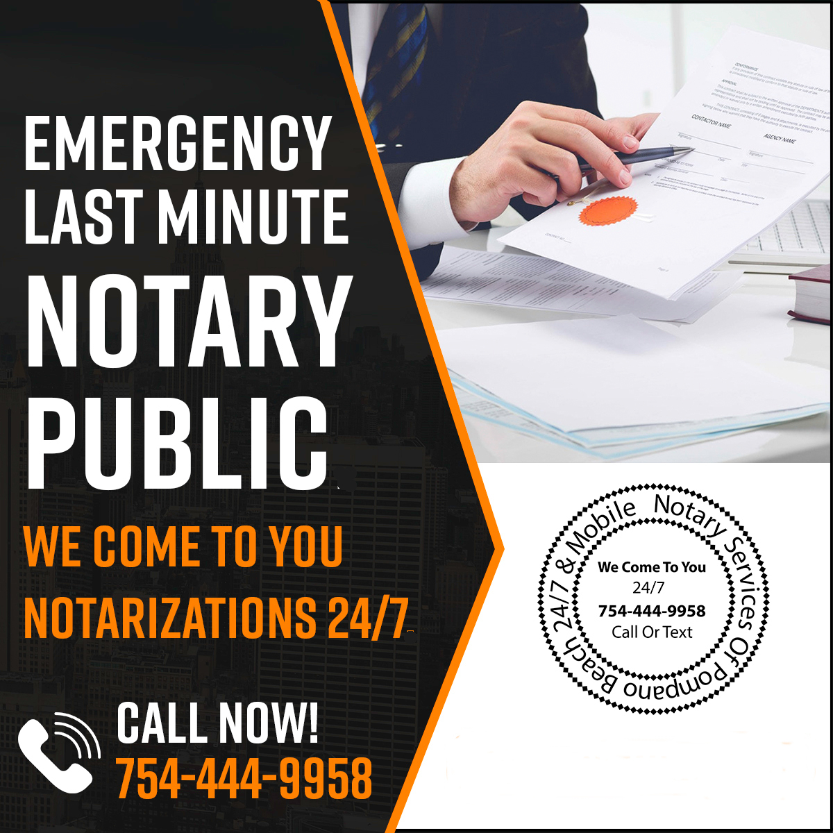 Notary Services of Pompano Beach 24/7 & Mobile