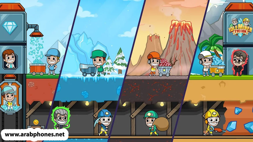 تحميل زعيم المناجم العاطل مهكرة apk للاندرويد