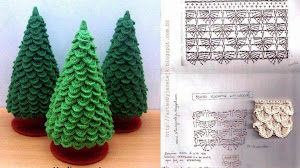 Pino para Navidad en punto escama - crochet