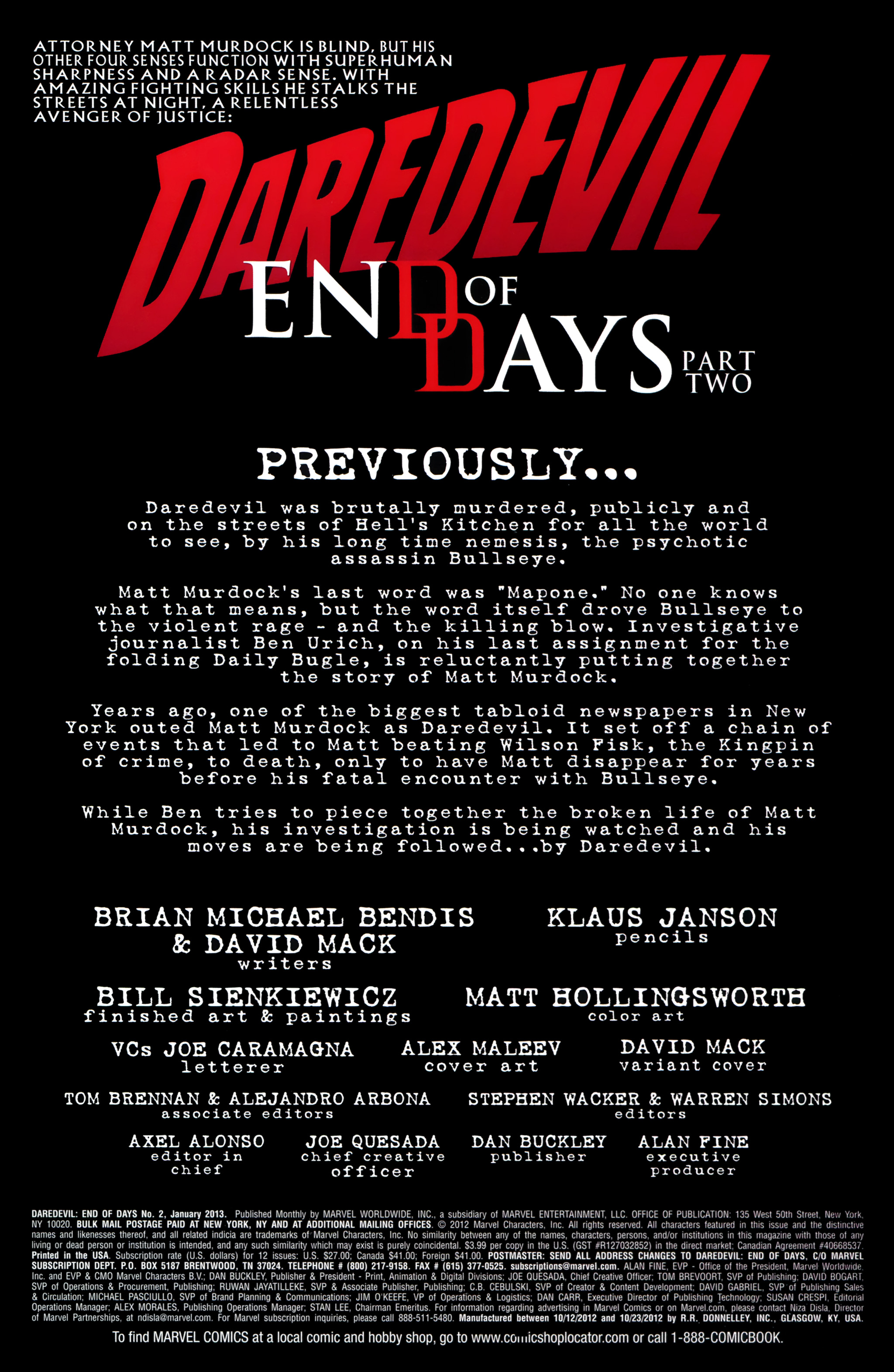 Read online Daredevil: End of Days comic -  Issue #2 - 3
