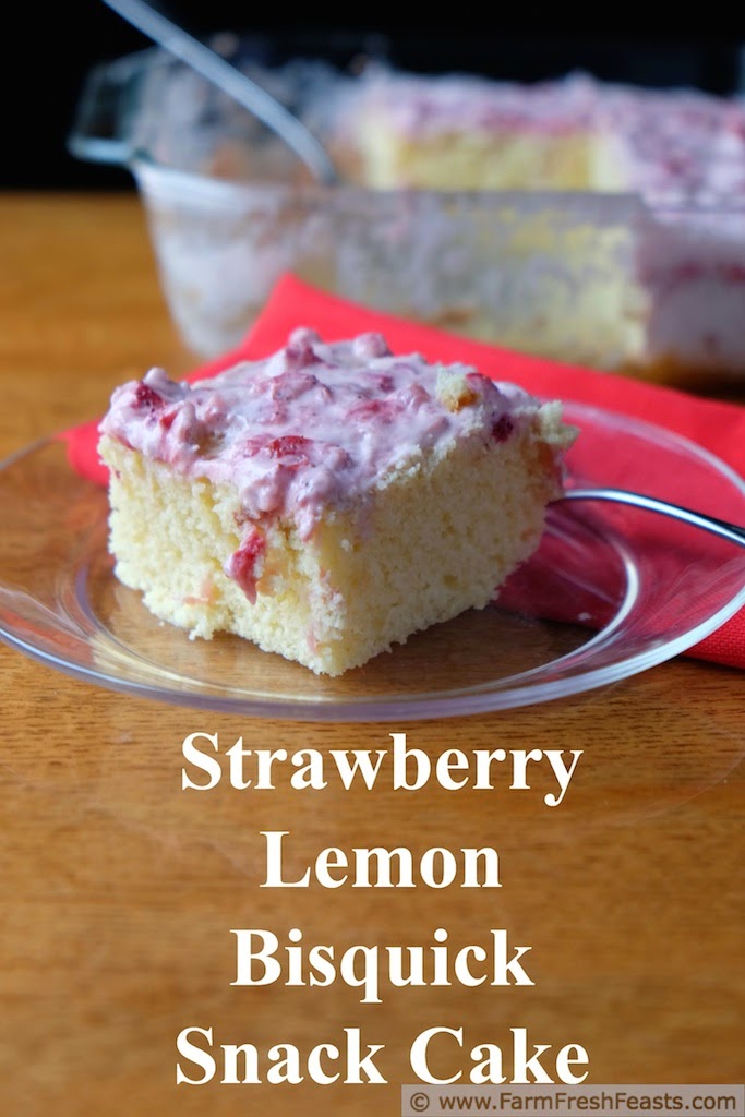 Strawberry Lemon Bisquick Snack Cake and A Peek Into My Process | Farm Fresh Feasts