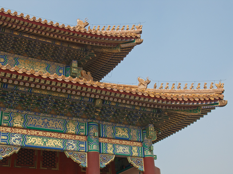 Détails architecturaux à la Cité interdite de Pékin
