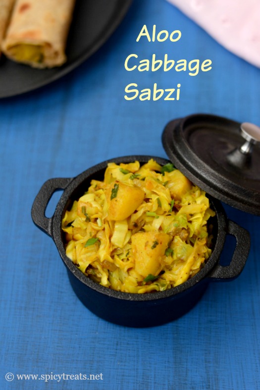 Spicy Treats Cabbage Aloo Sabzi Potato Cabbage Dry Curry Aloo