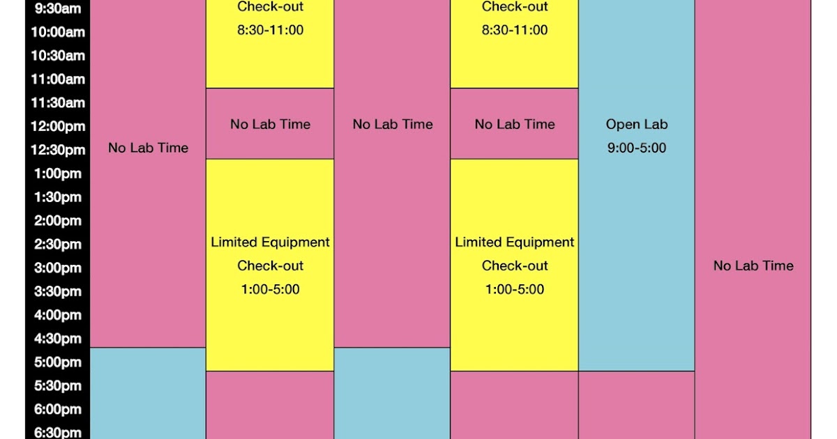 UVU Photography Program: Lab Schedule