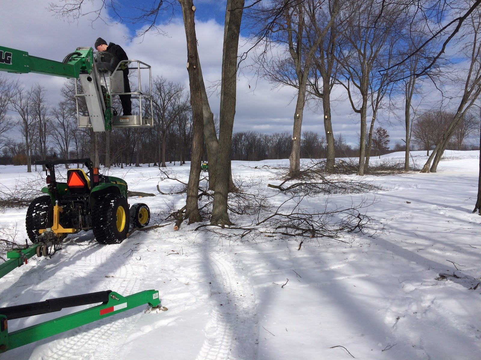 Walnut Creek Country Club Aerial Lift Used For InHouse Tree Pruning