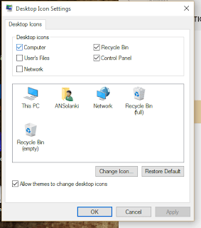 Show My Computer, Recycle been and control panel icons on Window 10 Desktop-3