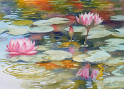 water lily watercolor paintings pond lilies koi painting waterlilies oil flower flowers hawaii lotus watercolors fish ponds tropicals watercolour garden