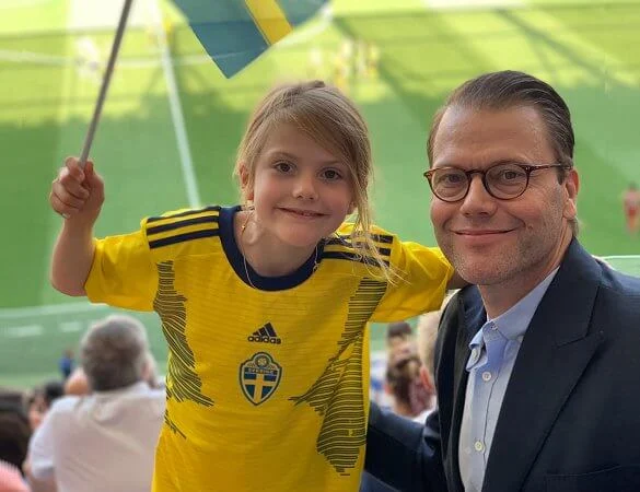 Prince Daniel and Princess Estelle attended FIFA Women’s World Cup France 2019 at Allianz Riviera Stadium in Nice