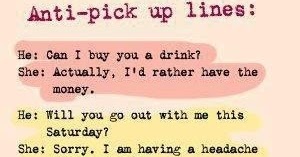 anti pickup lines silly