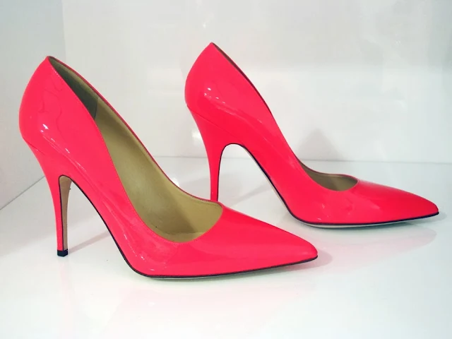 Kate Spade patent neon court shoes