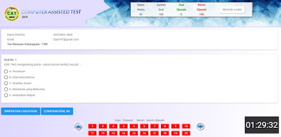 tampilan soal simulasi cat bkn cpns 2018