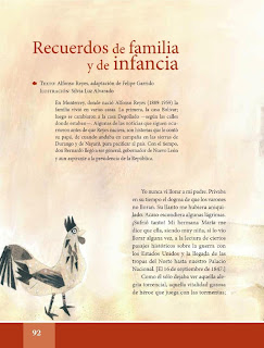 Apoyo Primaria Español Lecturas 6to Grado Recuerdos de familia y de infancia