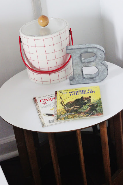 Kid's Cabin Themed Playroom Side Table