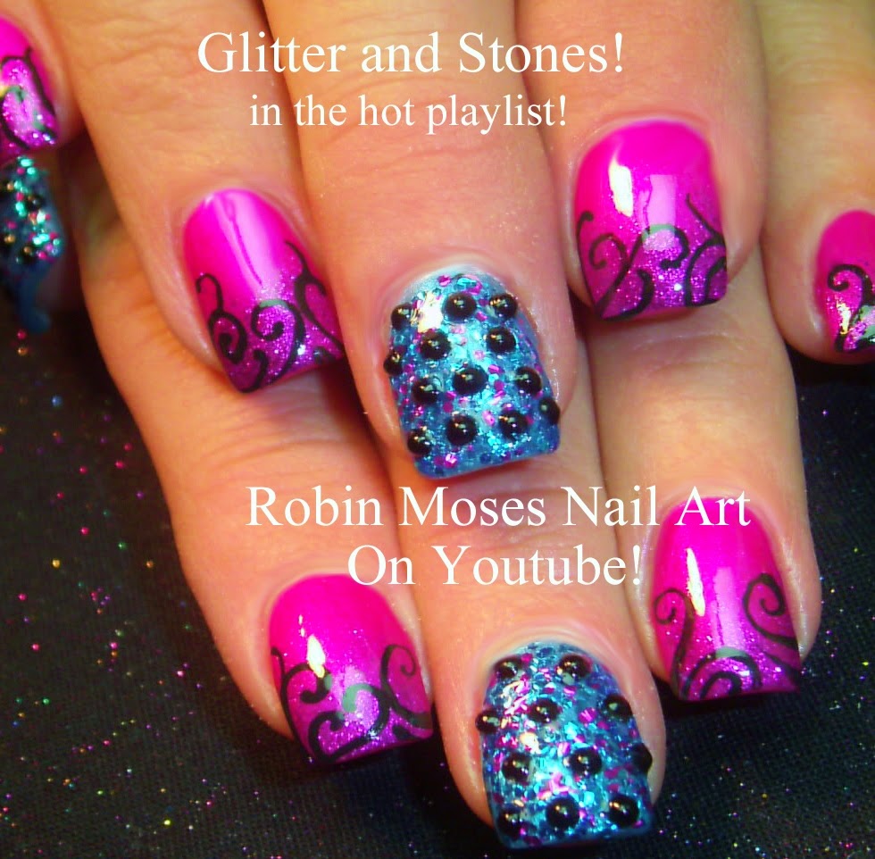 Robin Moses Nail Art: Spring Nail Art! New nail art tutorial up! Blue ...