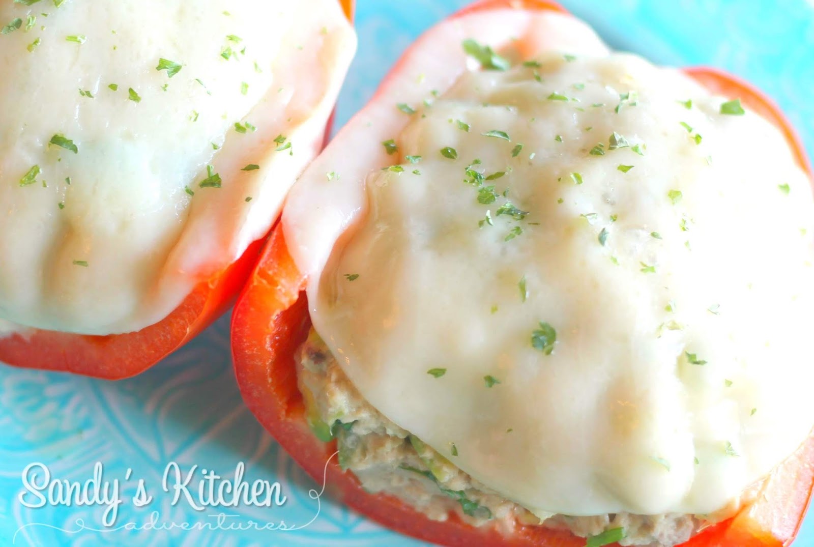 Jicama Tuna Salad Stuffed Peppers Sandy's Kitchen