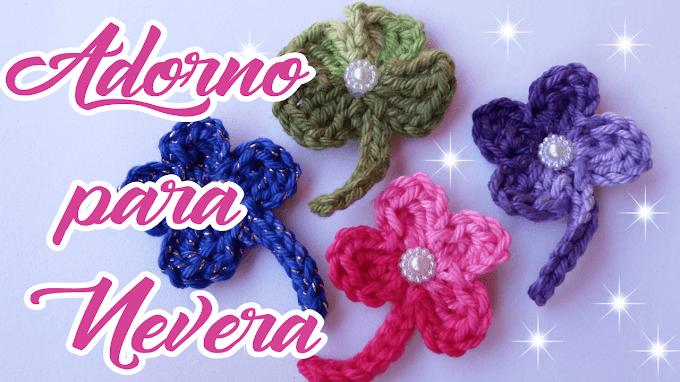  🌷 ADORNO PARA NEVERA EN CROCHET, FÁCIL Y ECONÓMICO