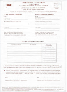 formulaire rattachement cpam