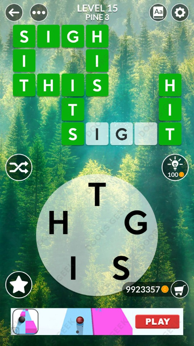 Wordscapes Level 15 Answers Doors Geek
