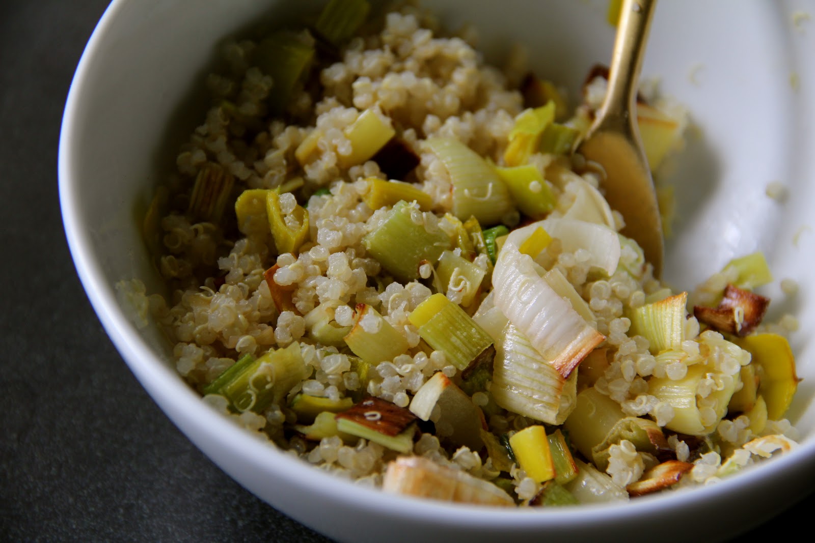 Recipe Underground Roasted Leeks & Quinoa