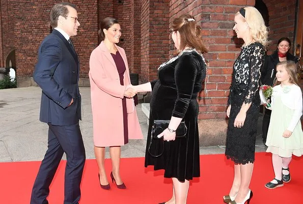 Crown Princess Victoria wore Acne Studios Avalon Double Coat. Princess Sofia, Queen Silvia, Rizzo Pumps