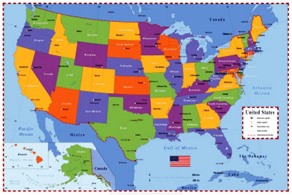Mapa De Usa Por Estados Y Capitales Art Puke Images