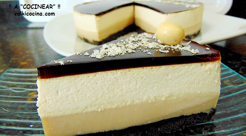 Tarta de chocolate blanco y café