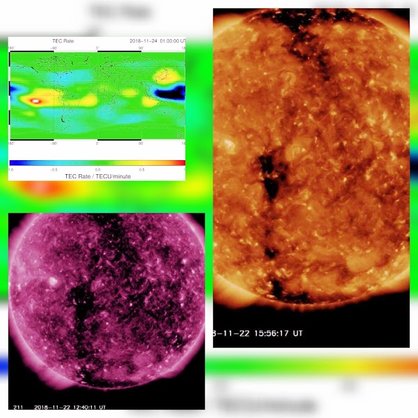 Hoyo coronal provocara viento solar hacia la tierra. Hoyo coronal provocara viento solar hacia la tierra.