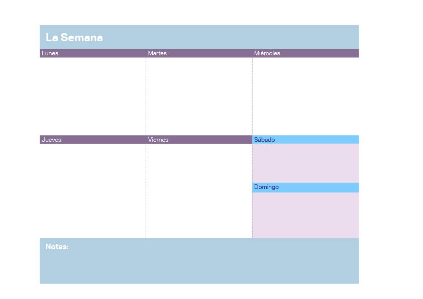 Planificador semanal