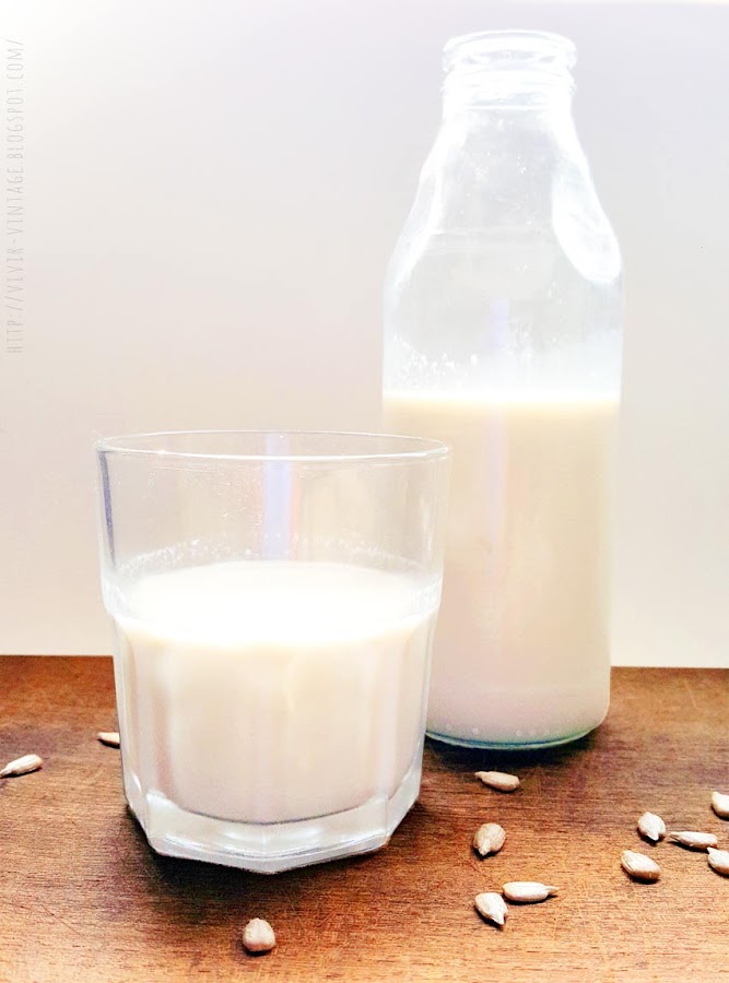 leche semillas girasol receta