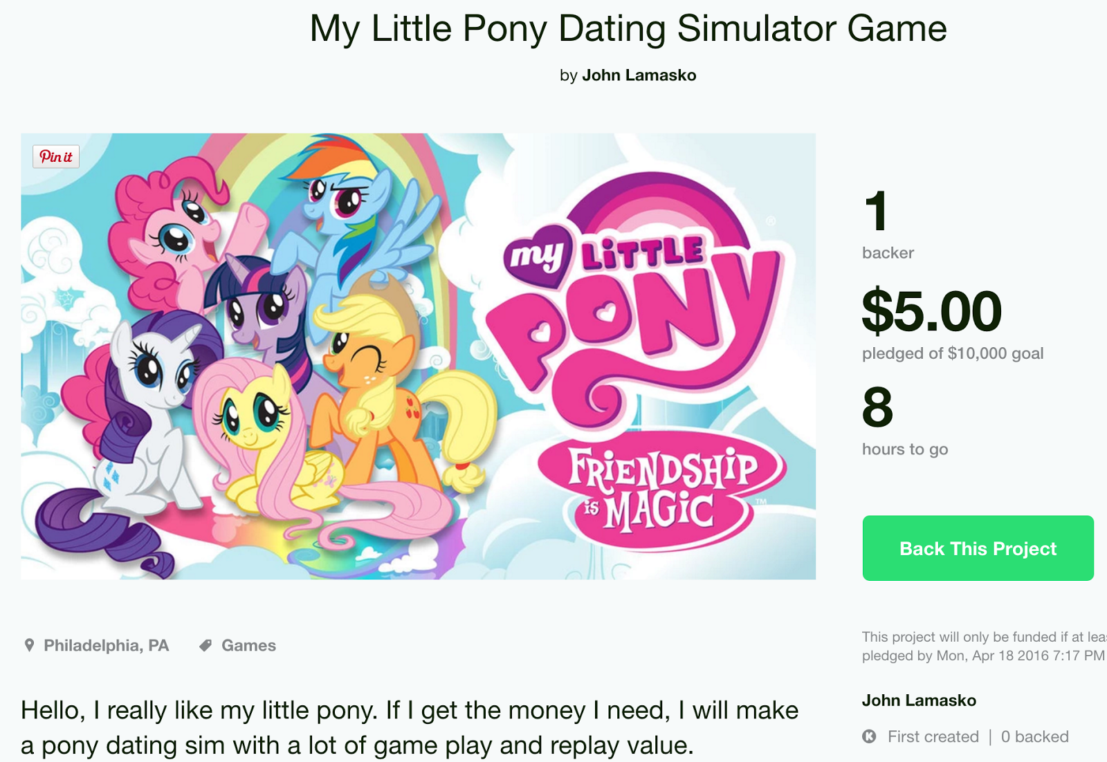 Dating my little pony