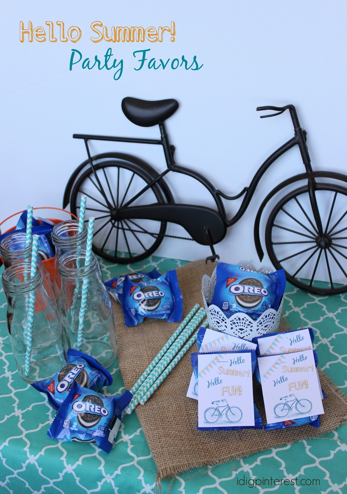 Hello Summer! Hello Fun! Favor Idea and Free Printable Tag