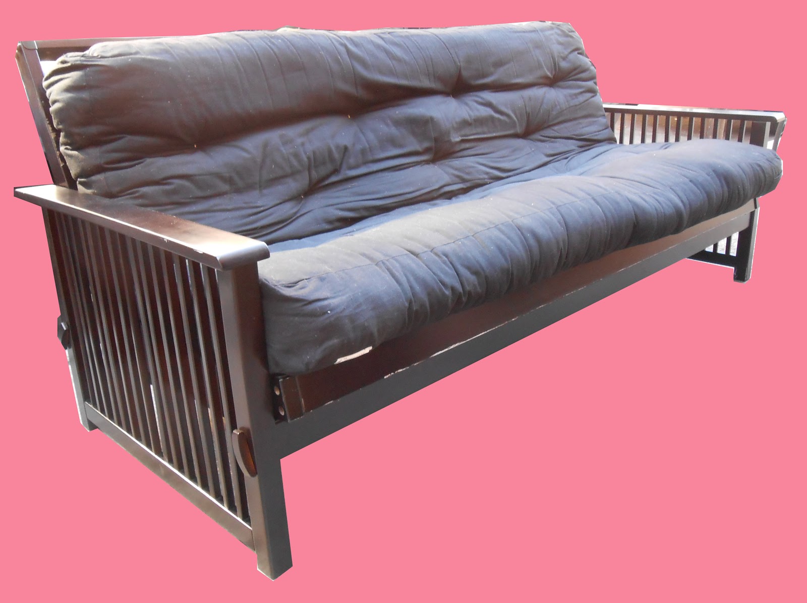 Uhuru Furniture & Collectibles Futon w/Wood Frame SOLD