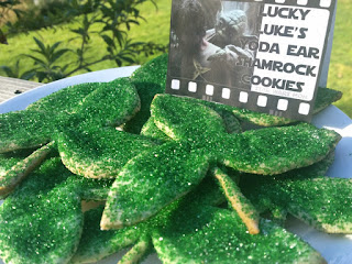 Lucky Luke's Yoda Ear Shamrock Cookies Star Wars Party Food