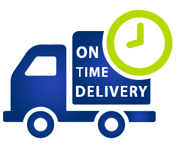 Delivering time. Delivery time. Timely delivery. On-time delivery icon. Time & delivery image.