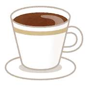 コーヒー・コーヒーカップのイラスト(カフェ)