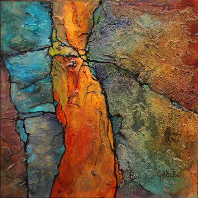 CAROL NELSON FINE ART BLOG: Mixed Media Geologic Abstract 