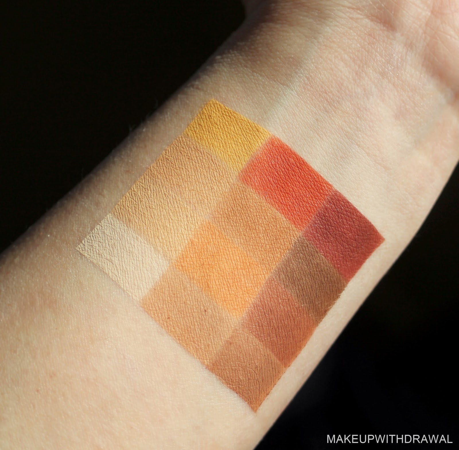 VISEART Warm Matte Palette Swatches