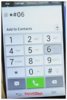 IMEI number - *#06#