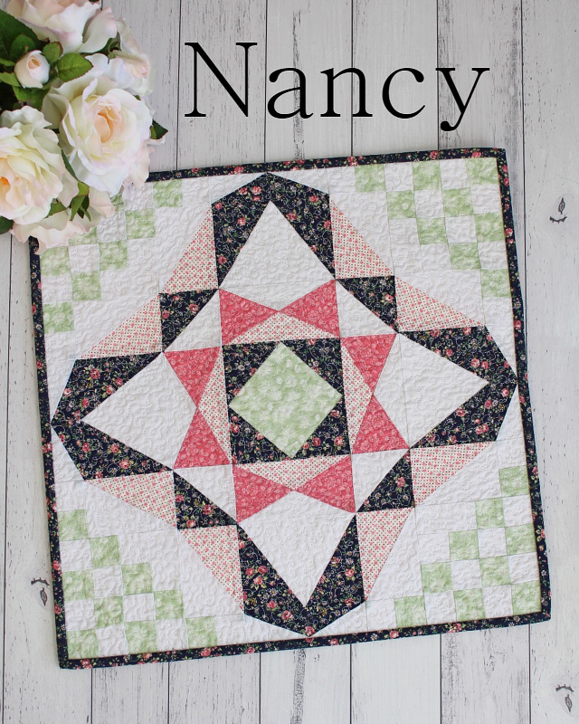 Nancy Mini Quilt Pattern + Your Free August 2018 Calendar - Threadbare ...