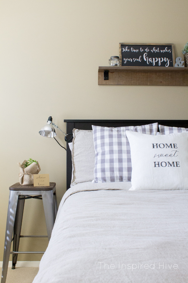 Industrial Farmhouse Guest Bedroom Makeover The Inspired Hive